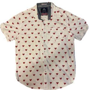 MBX Premium Goods Short Sleeve Button-Up Men's L/G - Heartbreaker